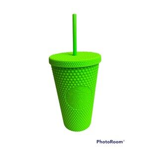 Starbucks Neon Green Studded Tumbler 16oz NEW!